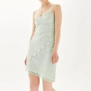 Topshop Dresses Topshop Mint Green Lace Trim Cut Out